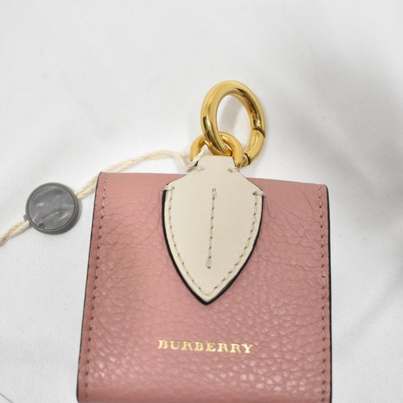 NWT Burberry pink Small Square Leather key chain coin case charm wallet - Picture 4 of 12